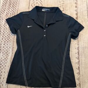 Nike Women's Black Button Down Polo Shirt